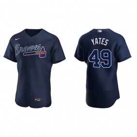 Braves Kirby Yates Navy Authentic Jersey