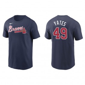 Braves Kirby Yates Navy Name & Number T-Shirt
