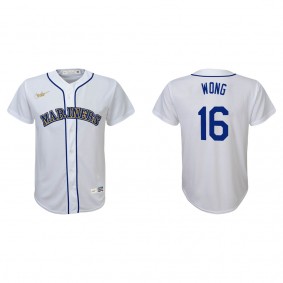 Kolten Wong Youth Seattle Mariners Nike White Home Cooperstown Collection Jersey
