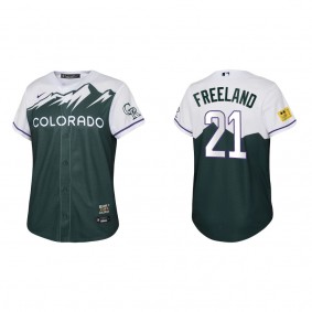 Kyle Freeland Youth Colorado Rockies Green 2022 City Connect Replica Jersey