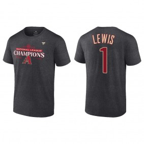 Men's Kyle Lewis Arizona Diamondbacks Charcoal 2023 National League Champions T-Shirt