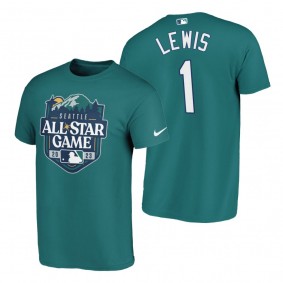 Seattle Mariners Kyle Lewis Aqua 2023 MLB All-Star Game T-Shirt