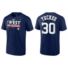Kyle Tucker Houston Astros Navy 2022 AL West Division Champions Locker Room T-Shirt