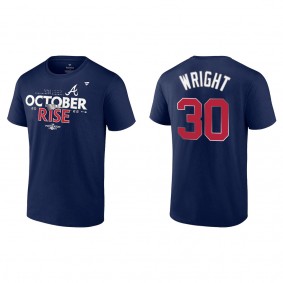 Kyle Wright Atlanta Braves Fanatics Branded Navy 2022 Postseason Locker Room T-Shirt