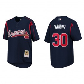 Kyle Wright Atlanta Braves Navy Cooperstown Collection Mesh Batting Practice Jersey