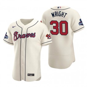 Kyle Wright Atlanta Braves Cream Alternate 2021 World Series Champions Authentic Jersey