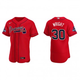 Kyle Wright Atlanta Braves Red Alternate 2021 World Series Champions Authentic Jersey