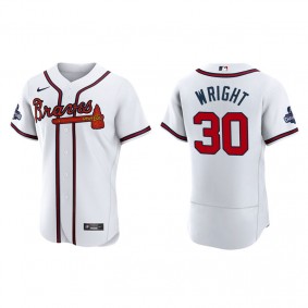 Kyle Wright Atlanta Braves White 2021 World Series Champions Authentic Jersey