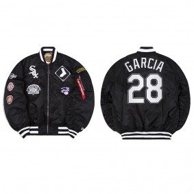 Men's Chicago White Sox Leury Garcia Black Alpha Industries Jacket