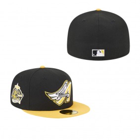 Men's Los Angeles Angels Black Gold 59FIFTY Fitted Hat