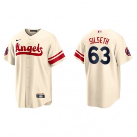 Chase Silseth Men's Angels Cream 2022 City Connect Replica Player Jersey