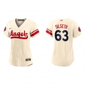 Chase Silseth Women's Angels Cream 2022 City Connect Replica Team Jersey