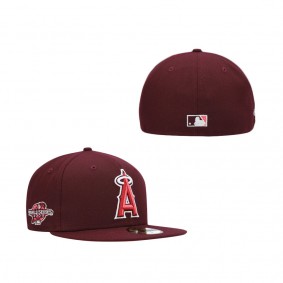 Los Angeles Angels New Era Color Fam Lava Red Undervisor 59FIFTY Fitted Hat Red