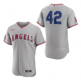 Men's Los Angeles Angels Gray 2023 Jackie Robinson Day Authentic Jersey