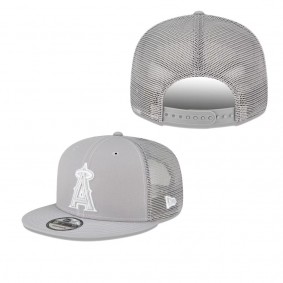 Men's Los Angeles Angels Gray 2023 On-Field Batting Practice 9FIFTY Snapback Hat