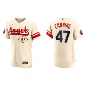 Griffin Canning Men's Angels Cream 2022 City Connect Authentic Team Jersey