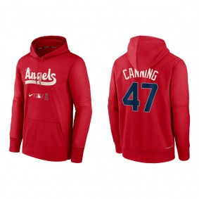 Griffin Canning Men's Angels Red 2022 City Connect Authentic Collection Therma Performance Pullover Hoodie