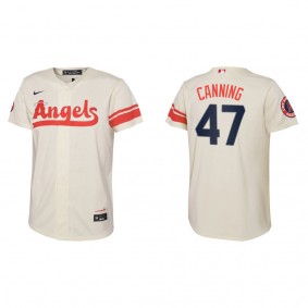 Griffin Canning Youth Angels Cream 2022 City Connect Replica Team Jersey