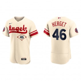 Jimmy Herget Men's Angels Cream 2022 City Connect Authentic Team Jersey