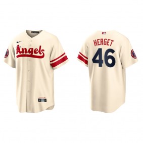 Jimmy Herget Men's Angels Cream 2022 City Connect Replica Player Jersey