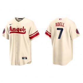 Jo Adell Men's Angels Cream 2022 City Connect Replica Player Jersey