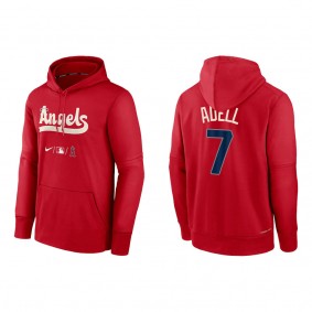 Jo Adell Men's Angels Red 2022 City Connect Authentic Collection Therma Performance Pullover Hoodie