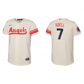 Jo Adell Youth Angels Cream 2022 City Connect Replica Team Jersey