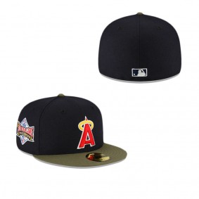 Los Angeles Angels Just Caps Dark Forest Visor 59FIFTY Fitted Hat