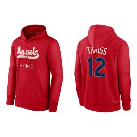 Matt Thaiss Men's Angels Red 2022 City Connect Authentic Collection Therma Performance Pullover Hoodie