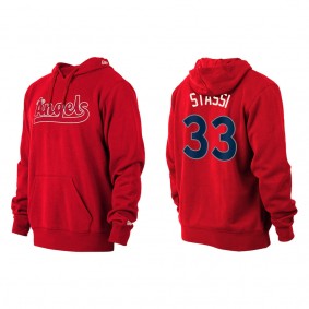 Max Stassi Angels Red 2022 City Connect Pullover Hoodie