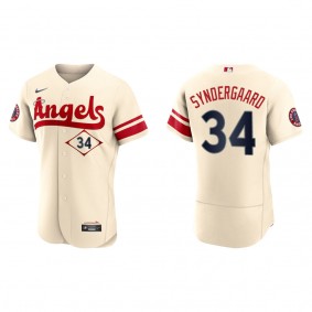 Noah Syndergaard Men's Angels Cream 2022 City Connect Authentic Team Jersey