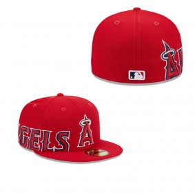 Men's Los Angeles Angels Red Arch 59FIFTY Fitted Hat