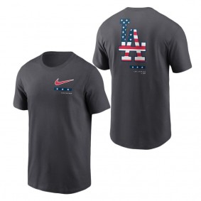 Men's Los Angeles Dodgers Anthracite Americana T-Shirt