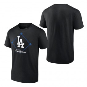 Men's Los Angeles Dodgers Fanatics Branded Black 2023 Postseason Around the Horn T-Shirt