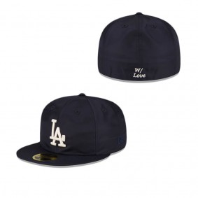 Los Angeles Dodgers Bricks Wood Blue Nylon Retro Crown 59FIFTY Fitted Hat