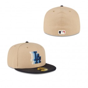 Los Angeles Dodgers Just Caps Beige Camel 59FIFTY Fitted Hat
