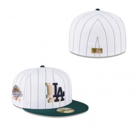 Los Angeles Dodgers Just Caps White Pinstripe 59FIFTY Fitted Hat