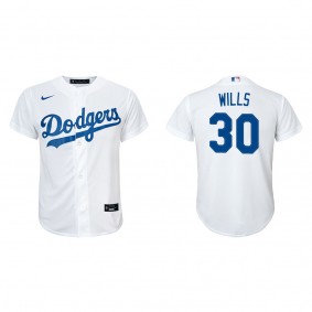 Youth Los Angeles Dodgers Maury Wills White Replica Home Jersey