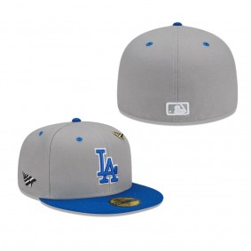 Men's Los Angeles Dodgers MLB x Paper Planes Gray 59FIFTY Fitted Hat