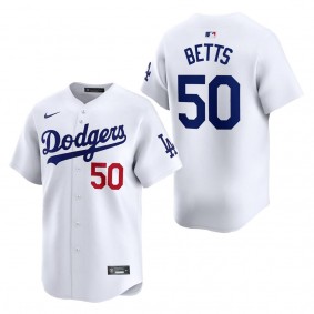 Men's Los Angeles Dodgers Mookie Betts White Home Limited Player Jersey