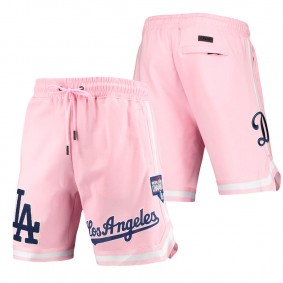 Men's Los Angeles Dodgers Pro Standard Pink Logo Club Shorts