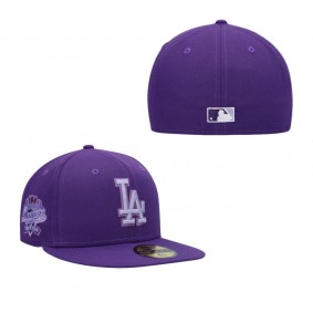 Men's Los Angeles Dodgers Purple Lavender Undervisor 59FIFTY Snapback Hat
