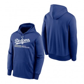 Men's Los Angeles Dodgers Nike Royal 2023 Postseason Authentic Collection Dugout Pullover Hoodie