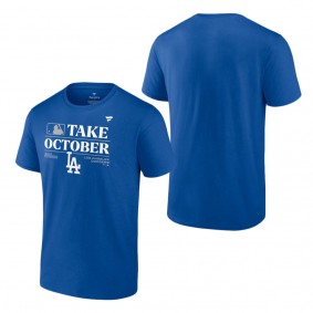 Men's Los Angeles Dodgers Fanatics Branded Royal 2023 Postseason Locker Room T-Shirt