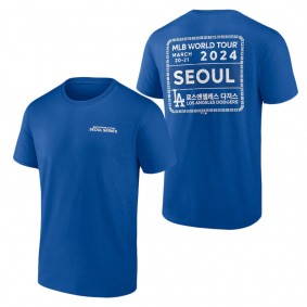 Men's Los Angeles Dodgers Royal 2024 MLB World Tour Seoul Series Stamp T-Shirt
