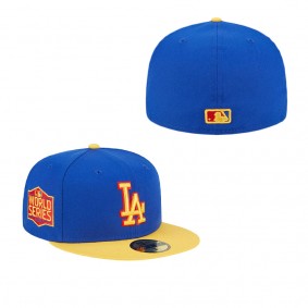Men's Los Angeles Dodgers Royal Yellow Empire 59FIFTY Fitted Hat