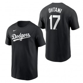 Men's Los Angeles Dodgers Shohei Ohtani Black 2024 Fuse Name & Number T-Shirt