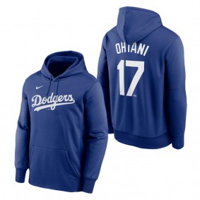 Men's Los Angeles Dodgers Shohei Ohtani Nike Royal Name & Number Pullover Hoodie