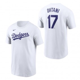 Men's Los Angeles Dodgers Shohei Ohtani White 2024 Fuse Name & Number T-Shirt