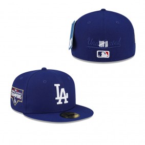Men's Los Angeles Dodgers x Undefeated Royal 2020 World Series Champions 59FIFTY Fitted Hat